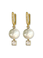 Joie zirkonia oorbellen met parel