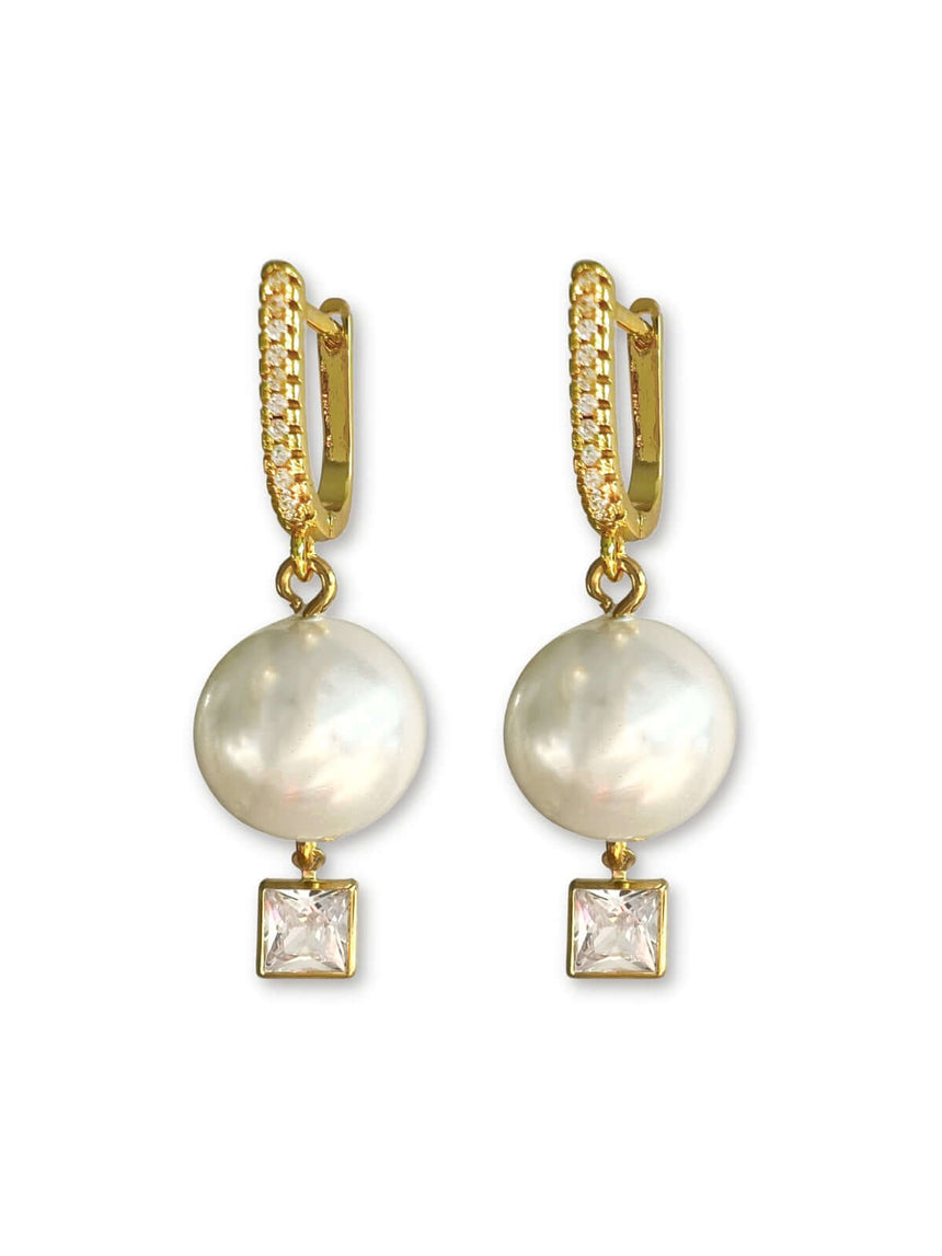 Joie zirconia earrings with pearl