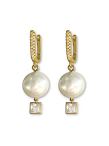 Joia zirconia earrings with pearl
