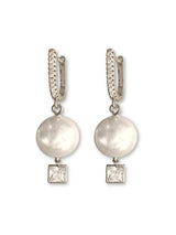 Joia zirconia earrings with pearl