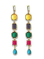 Jona multicolor oorbellen kristal