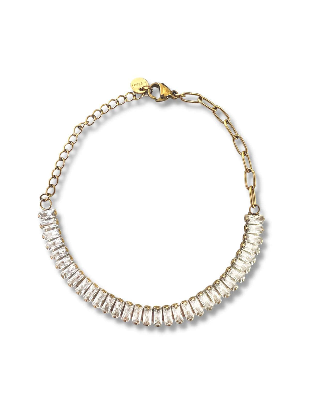 Jone stainless steel armband met zirkonia