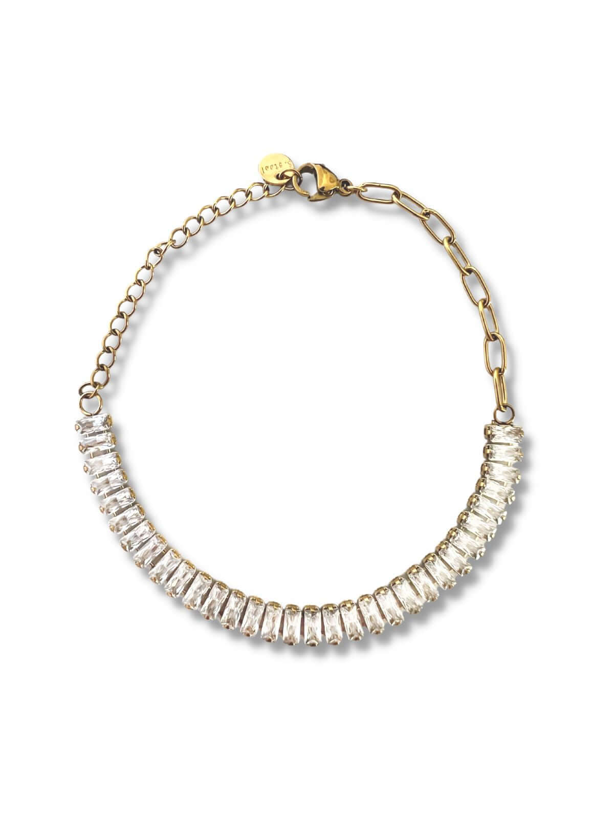 Jone stainless steel armband met zirkonia