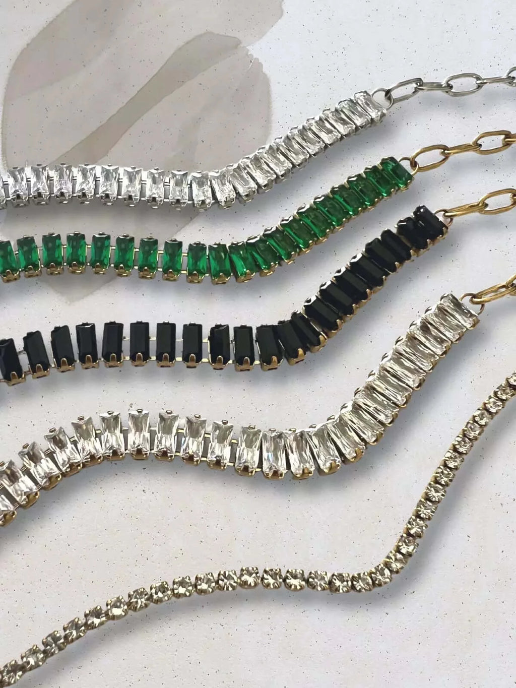 Jord stainless steel armband met groene zirkonia