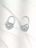 Jula zirkonia hart oorbellen zilver